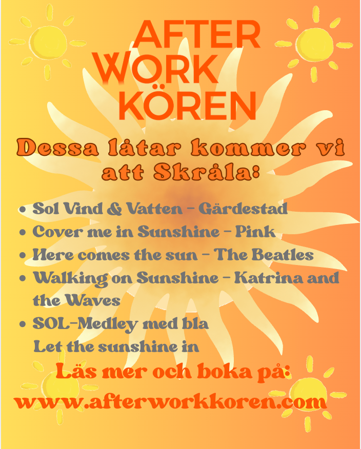 After Work Kören STOCKHOLM 22/5 - SOL I SINNE